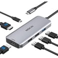 thumbnail image 1 of Adaptador de estación de acoplamiento USB C a HDMI dual MOKin para Windows, 1 of 6