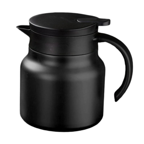 Taza de café aislada, irrompible, con tapa y asa, para café caliente negro