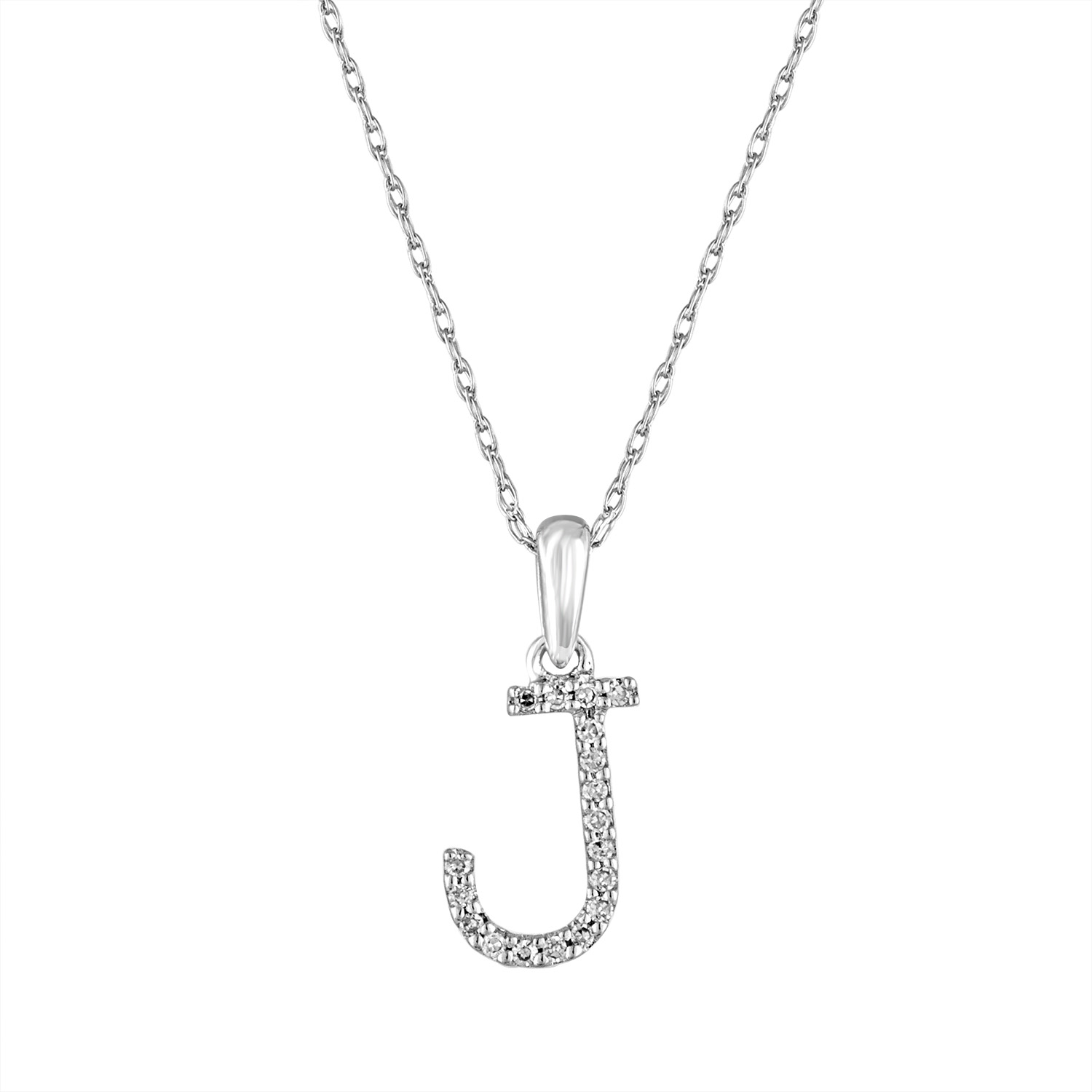 J Pendant Necklace 14K Gold 