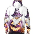 thumbnail image 7 of Lsque Halloween Gnome With Pumpkins Pattern Casual Men's Hoodie,Hooded Sweatshirt with Kangaroo Pocket,Pullover Hoodie-XX-Large, 7 of 7