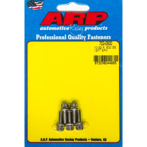 Arp S/S Bolt Kit -12pt (5pk) 10-32 x .500