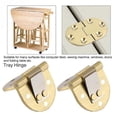 thumbnail image 4 of 4pcs Folding Table Hinges, Flat Foldable Cabinet Door Hinges, Zinc Metal Round Edge Sewing Machine Folding Table Furniture, 4 of 5