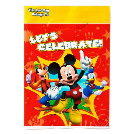  Mickey  Mouse  Clubhouse Party  Favor Treat Bags 8ct 