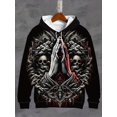 thumbnail image 4 of Sudaderas con capucha para hombre, sudaderas con estampados 3D de esqueletos digitales, ropa deportiva con cordón, camisetas de manga larga, ropa con gráficos urbanos para hombre, 4 of 4