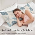 thumbnail image 5 of Blue Coastal Body Pillow Cover 20 x 60 Inch Decorative Pillow Cover Shell Starfish Coral Nautical Summer Beach Rustic Lumbar Pillowcase Seasonal Rectangle Cushion Case for Couch Sofa Bed Living Room, 5 of 9