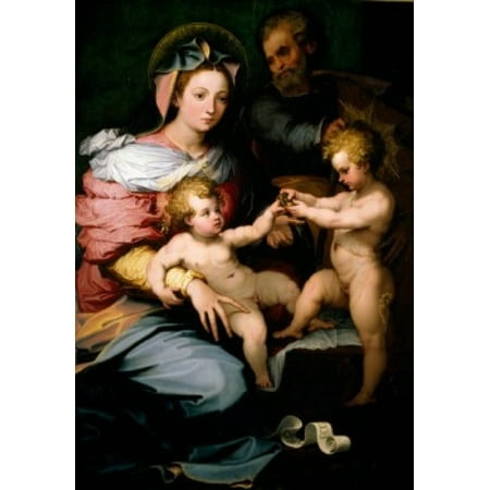 Holy Family with St John the Baptist by Denys Calvaert (ca1540-1619) Private...
