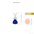 thumbnail image 3 of ANGARA Natural Trillion Tanzanite Solitaire Pendant with Trio Diamonds in 14K White Gold for Women (Size-6mm) | December Birthstone, Anniversary, Jewelry Gift for Women | Natural Tanzanite Necklace, 3 of 7
