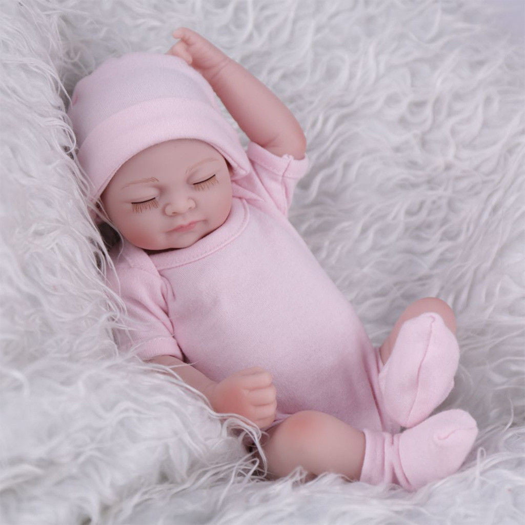 Realistic Reborn Baby Dolls Newborn Babies Vinyl Silicone Girl Doll Handmade 11" 