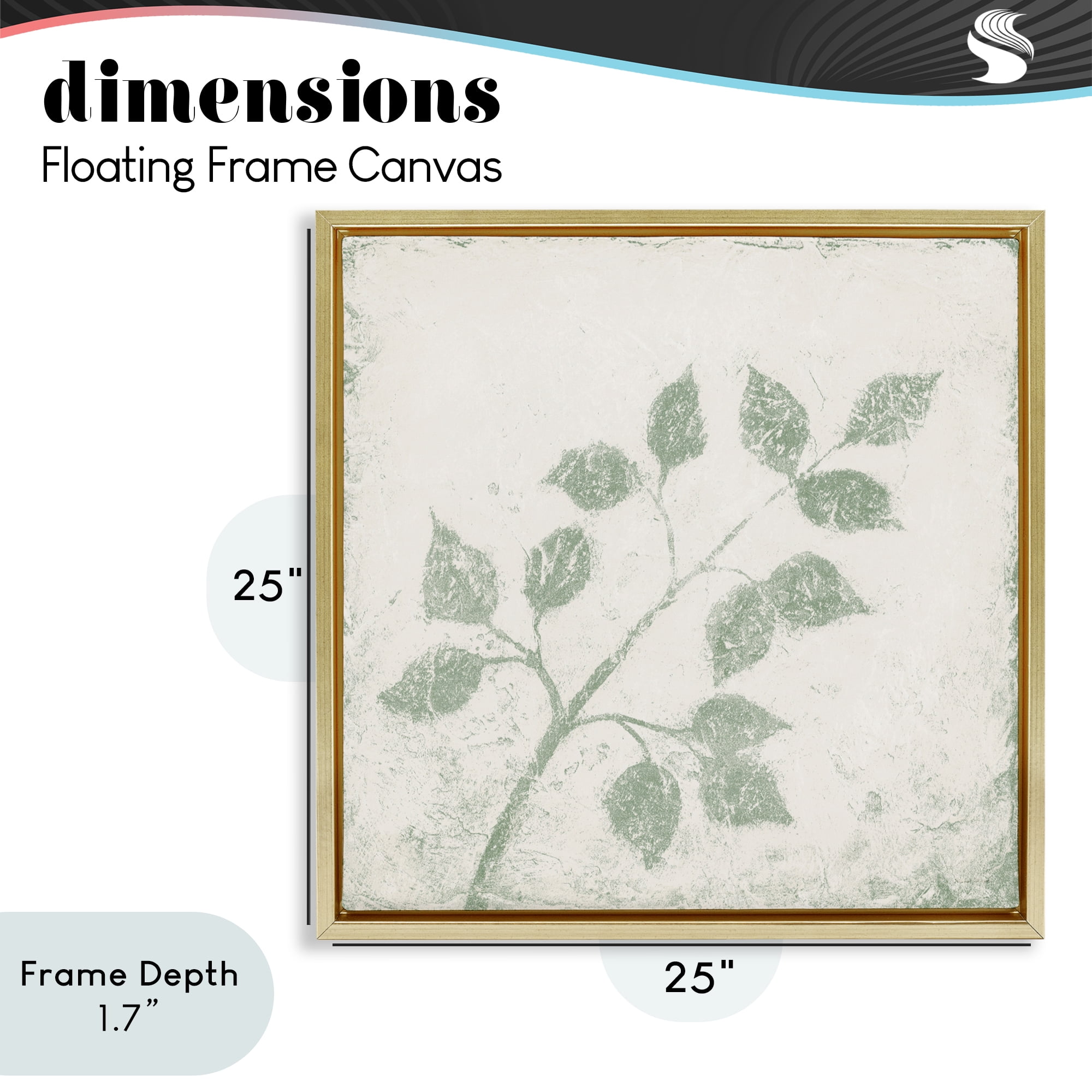 Stupell Industries November Leaves Tree Branches Gold Framed Floater Canvas Wall Art, design by Michael Marcon