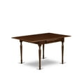 thumbnail image 2 of Dining Room Table Set 4 Chairs Linen Fabric Mahogany Finish Kitchen Table Dinette Set, 2 of 5
