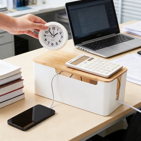 fsxdhpcsgfc Large Management Cord Organizer For Desk Home Electronics Power Strip Holder With Cover Dorm Storage Tidy & Co Storage Storage Blankets Sweater Holder for Closet Storage Containers for