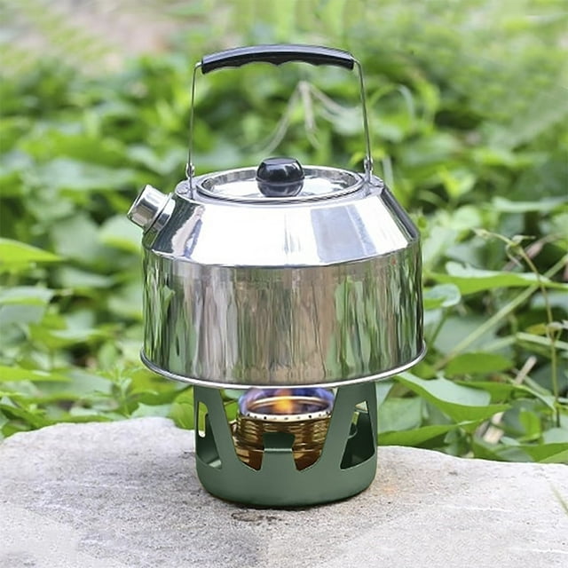 OUSITAID LochimuPortable Spirit Burner Camping Stove Backpack Green Brass Ultra Light Spirit Stove for Hiking Camping BBQ Picnic Coffee Making Cooking