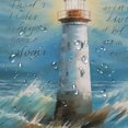 thumbnail image 5 of Pratyus Lighthouse Ocean Poem Shower Curtain Waterproof Bath Curtain with Hooks Kids Bathroom Decor Polyester Fiber Bathroom Shower Curtain Set 36"x72, 5 of 7