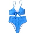 thumbnail image 4 of Ensemble de Bikini Triangulaire à Bretelles Uni pour Femmes P-TTG, 4 of 7