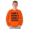 thumbnail image 3 of Camo Bucks Trucks Cute Hunter Son Men's Crewneck Sweatshirt Brisco Brands M, 3 of 6