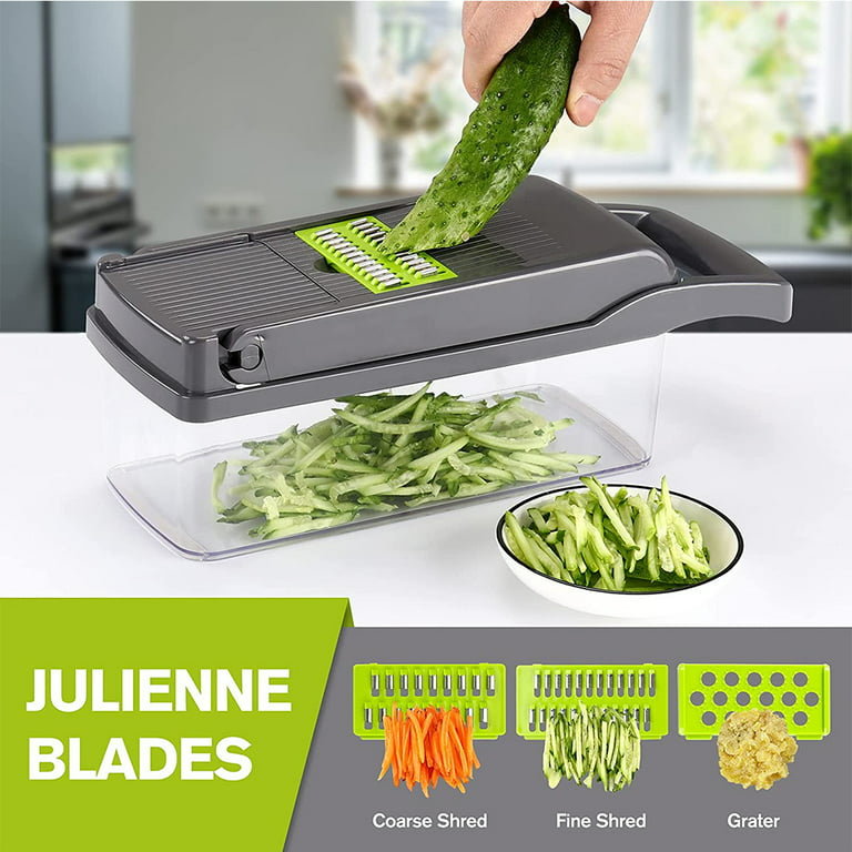 13-in-1 Vegetable Chopper Multifunctional Food Choppers Onion Chopper  Vegetable Slicer Cutter Dicer Veggie Chopper with 7 Blades