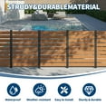 thumbnail image 3 of Weather-Resistant Outdoor Privacy Screen Panels–Garden Fence with Aluminum Frame & Horizontal Vinyl Slats,Easy No-Dig Install, Durable Decorative Partition for AC Units, Patio, Natural Wood Color,2PCS, 3 of 7