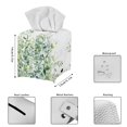 thumbnail image 3 of POLERO Fashion Tissue Box Cover with Green Floral Leaves, Leather Car Tissue Holder Waterproof Napkin Dispenser for Home Office Restaurant Desk Decor, Square 5.1x5.1x5.5'', 3 of 7