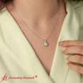 thumbnail image 4 of 1 Carat Round LAB GROWN Diamond Solitaire Pendant IGI Certified 14K Gold 4 Prong Diamond Necklace For Women, 4 of 7