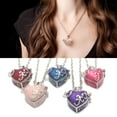 thumbnail image 2 of DESIGNICE Stylish Brass Heart Resin Locket Necklace with Concealed Storage Space Statement Jewelry for Fashion Enthusiasts, 2 of 7