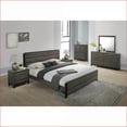 thumbnail image 3 of Bedroom Furniture Set, 6-Piece Queen Size with Bed Dresser Mirror 2 Nightstands Chest, Weathered Slate Gray Wood | Wood | Standard Beds, 3 of 10