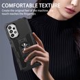 thumbnail image 3 of Allytech for Samsung Galaxy A72 5G Phone Case, Ring Holder Kickstand Anti-Fingerprint Non-slip Anti-Drop Heavy Duty Corner Protection Defender Rugged Case Cover for Samsung A72 5G Phone 6.7", Black, 3 of 10