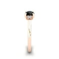 thumbnail image 2 of SuperJeweler 1/2 Carat Rose Cut Black and White Diamond Ring In 14 Karat Rose Gold For Women, 2 of 6