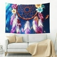 thumbnail image 4 of ZFLMY Dream Catcher Flowers Feathers Wall Art Tapestry 100% Polyester Wall Decoration for Decorative Bedroom Living Room - 4 Sizes Available 60x40in, 4 of 6
