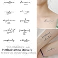 thumbnail image 3 of Tatuajes adhesivos con frases cortas en inglés, simulación de tatuaje, resistentes al agua y de larga duración, para mujer, pecho, muñeca, jugo herbal para chica sexy, no lavable., 3 of 6