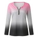 thumbnail image 4 of Pntutb - Camiseta de manga larga con cuello en V y estampado de moda de verano para mujer Pntutb Pntutb-1744, 4 of 5