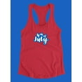 thumbnail image 3 of Fourth Of July Text Racerback Tank Women -Image by Shutterstock, Female x-Large, 3 of 4