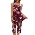 thumbnail image 4 of Kcodviy Ensemble Doux Sans Manches pour Femme Robe Débardeur et Pyjama pour Femme Haut et Pantalon Capri Pyjama Pingouin pour Femme avec Poche Ensembles de Tenue d'Intérieur Ensemble de Pyjama pour Femme Ensembles de Pyjamas, 4 of 7
