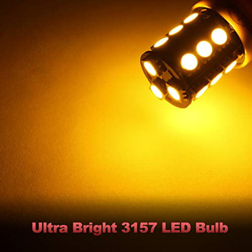 3156 LED Tail Lights with Projector 3157 LED Backup Reverse Lights 3056 3156 3156A 3057 4057 3157 4157 T25 LED Bulbs 3157 LED Brake Lights Pack of 4 Yorkim 3157 LED Bulb Amber Ultra Bright 