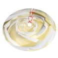 thumbnail image 3 of Kll 36" Christmas Tree Skirt White Rose Xmas Tree Skirts Mat For New Year Xmas Holiday Party Indoor Outdoor Home Decoration, 3 of 9
