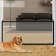 thumbnail image 1 of Puerta para mascotas de 70.9 x 28.3 pulgadas, puerta para bebés, puerta mágica, puerta de malla plegable portátil, protección segura aislada, puerta de seguridad interior y exterior para instalar en Namotu WMZL-2288, 1 of 7