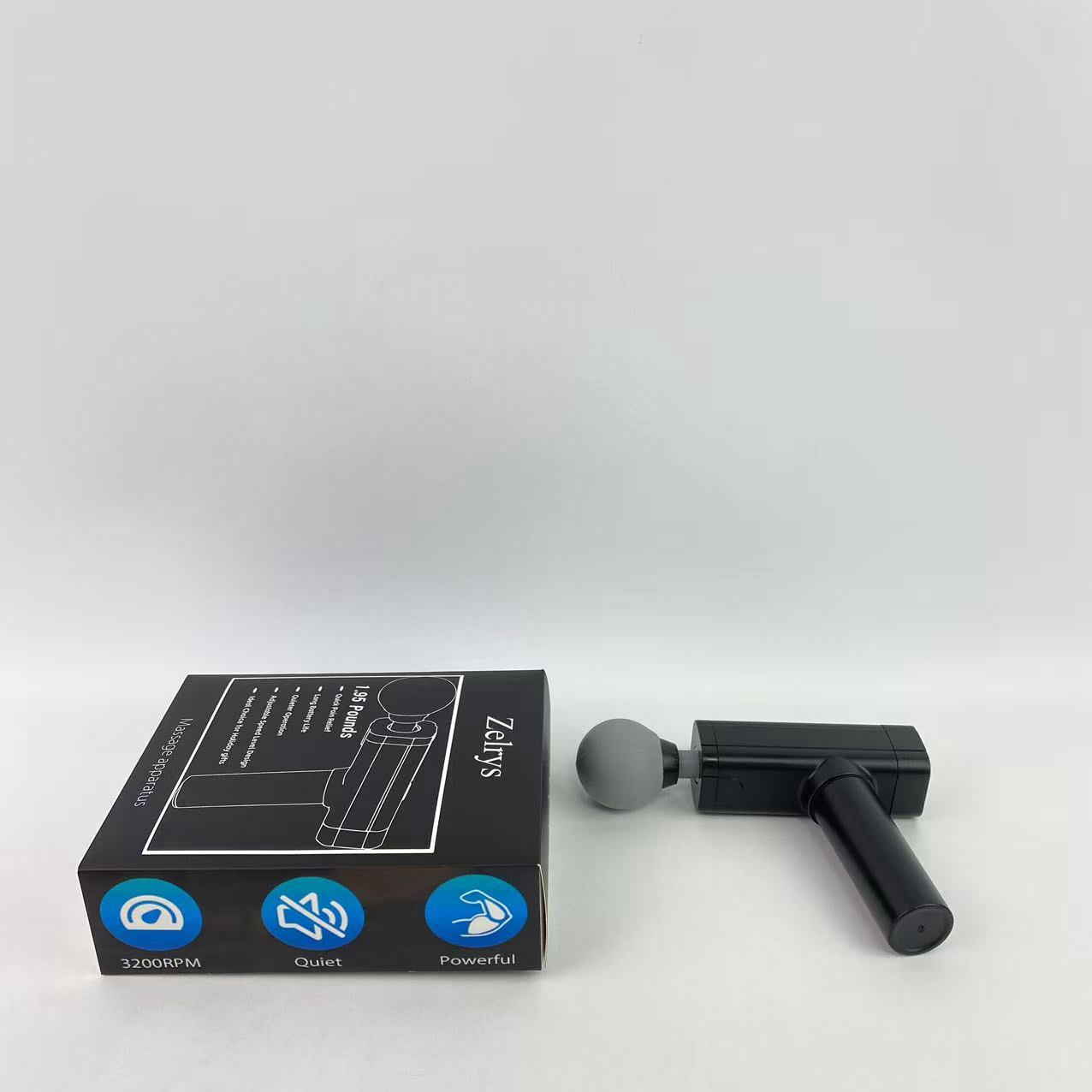 Zelrys Massage apparatus, Muscle Therapy Gun for Athletes, Deep Tissue Percussion Body Muscle Massager with 30 Adjustable Speeds, 6 Types of Massage Heads, Handheld Massager