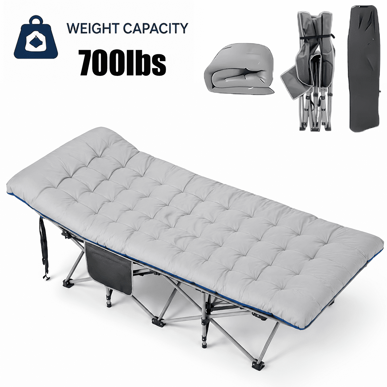 Coleman, Camping Cot, Deluxe Gray, 80 x 30 x 15 in - Walmart.com