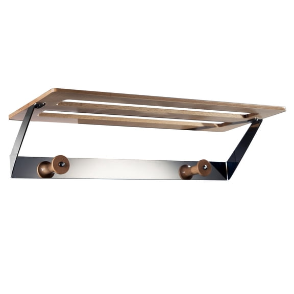 Natura Towel Shelf - Chrome/Wood