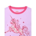 thumbnail image 4 of HWJAD Girls 2 Piece Outfits Set Kids 100% Viscose Short Sleeve T-Shirts and Shorts Sets Cartoons Summer Clothing, 4 of 10