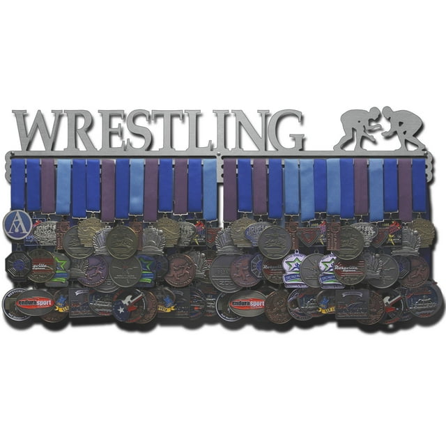 Allied Medal Hangers - Wrestling (30" Wide with 3 Hang Bars) - Medal Hanger Holder Display Rack - Multiple Variations Offered!