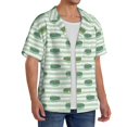 thumbnail image 3 of Kuqiui Cute Crocodile Print Men's Button Down Shirts Short Sleeve Casual Shirts Hawaiian Shirts Vacation Wedding Shirts with Pocket-4X-Large, 3 of 5