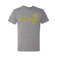thumbnail image 2 of Wild Bobby, King Gold Script, Pop Culture, Men Premium Tri Blend Tee, Premium Heather, Small, 2 of 4