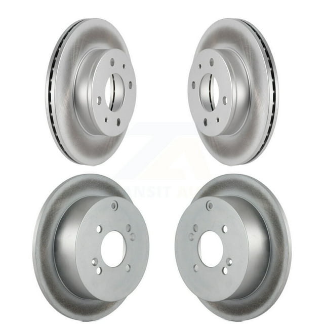 Genius Front Rear Coated Disc Brake Rotors Kit for Car 2006 Hyundai Accent Hatchback KG-100948