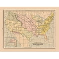 thumbnail image 2 of Cram 18x15 Gold Ornate Wood Framed with Double Matting Museum Art Print Titled - Growth of United States - Cram 1888, 2 of 4