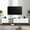 White, variant on DEALTOPS Modern Minimalist TV Stand with 3 Drop-down Doors and Ample Storage Space for TVs up to 80'' -Natural Wood