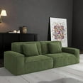 thumbnail image 4 of 106" Full Sponge Could Boneless Couch for Living Room, Modular Sectional Sofa with 2 Pillows, Convertible Upholstered Couches with Deep Seat, Compressed Sofa for Living Room (Green), 4 of 8