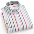 thumbnail image 5 of Men's Striped Shirt: Non-Iron Pure Cotton Oxford Business Casual Shirt, 5 of 6