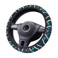 thumbnail image 5 of YFYANG Universal Elastic Vintage Blue Decorative Stripes Car Steering Wheel Cover, Non-Slip Sweat Absorbent, 5 of 8