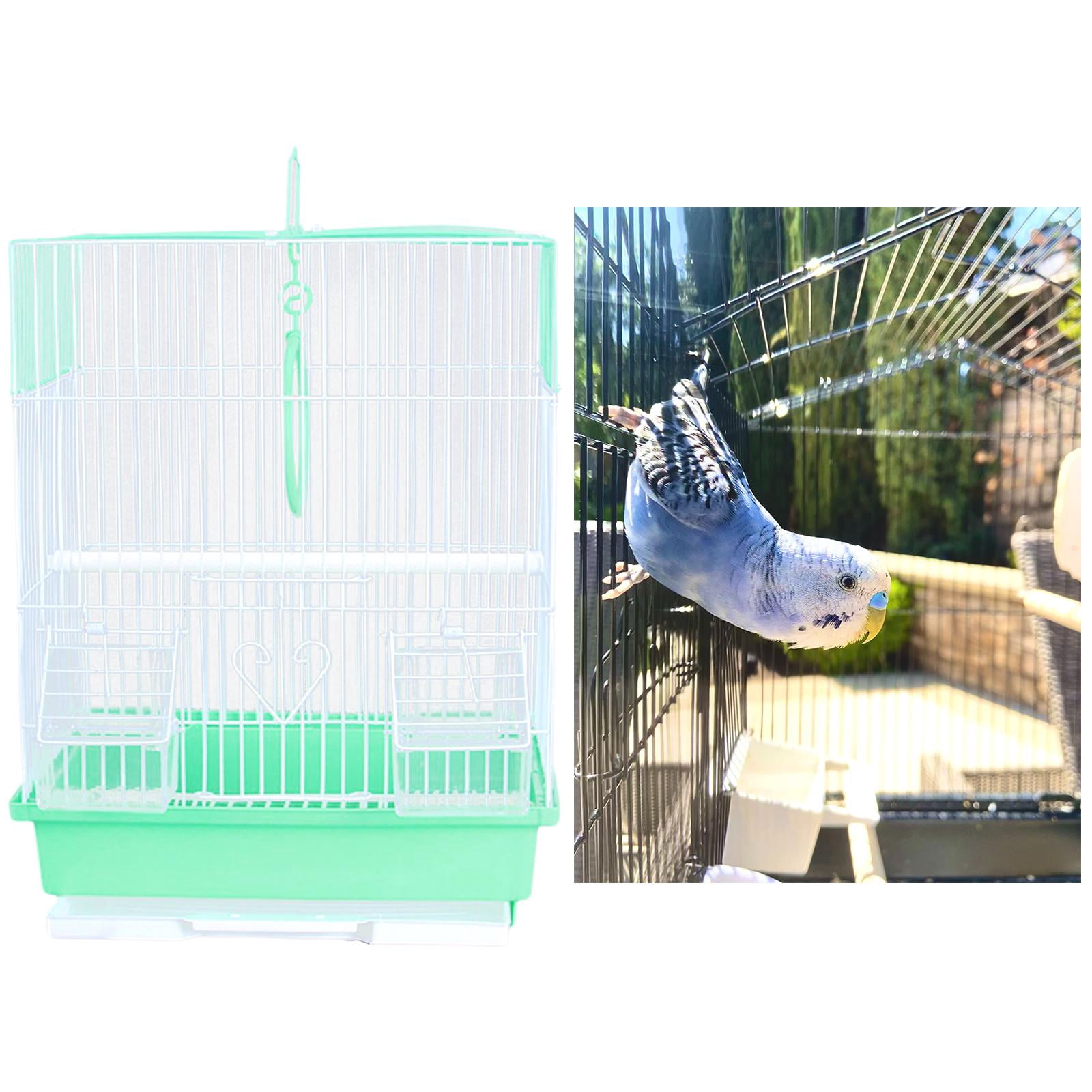 Bird Cage Pet House Stand Cage Birdcage Nest with Standing Pole Hanging Hook Pet Supplies for Parrot Finches Conures Parakeet Accessories Green