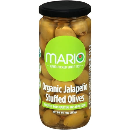 Mario® Organic Jalapeño Stuffed Olives 10 oz. Jar
